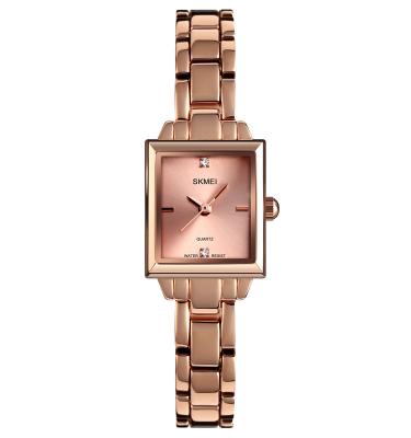 China Water Resistant Lady Quartz Girls Hand Wristwatch Skmei Rectangle Dial Chain 1407 Women Watch Luxury for sale