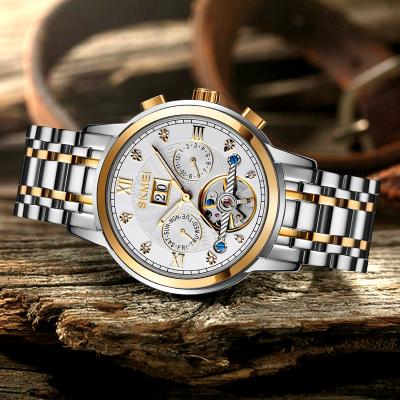 China Reloj Para Hombre Skmei M029 Automatic Mechanical Wristwatches Men's Mechanical Stainless Steel Wrist Watch 2020 Glass Waterproof Chinese Men for sale