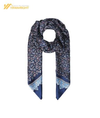 China Custom Clothing Decoration Latest 100% Silk Mens Scarves Printed Scarf Men for sale