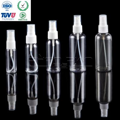 China New 20-100mL Clear Spray PET Plastic Bottles Sterilize Or Perfume For Sterilizing Or Gardening High Quality Alcohol Spray Bottle for sale