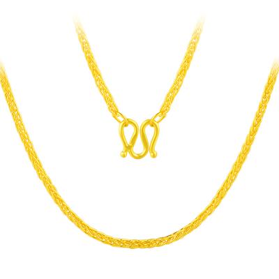 China New CLASSIC Solid Tasty Design 24K 999.9 Solid Tasty 24K Gold Chain Cuban for sale