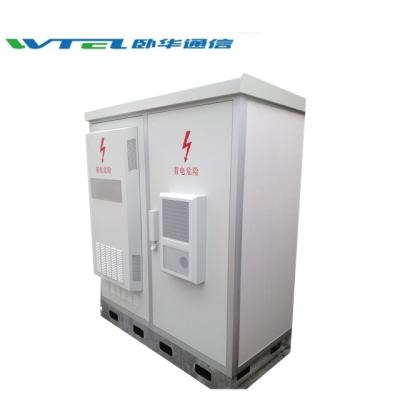 China Outdoor Double Layer Degree W-TEL Equipment Telecom UPS Battery Rack Cabinet for sale