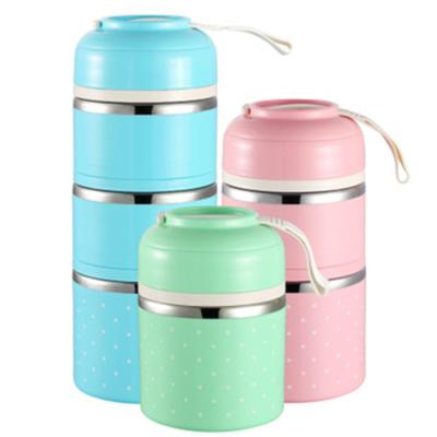 China Viable Store Online Creative Design Kitchen Instruments Stainless Steel Durable Multi Layers Insulation Bento Lunch Box With Cover for sale