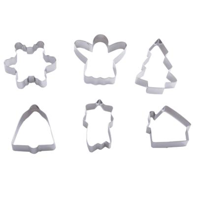 China Sustainable New Kitchen Accessories Stainless Steel Cookie Mold/Creative DIY Tool Baking Mold/15 Pieces Set Christmas Cake Mold for sale