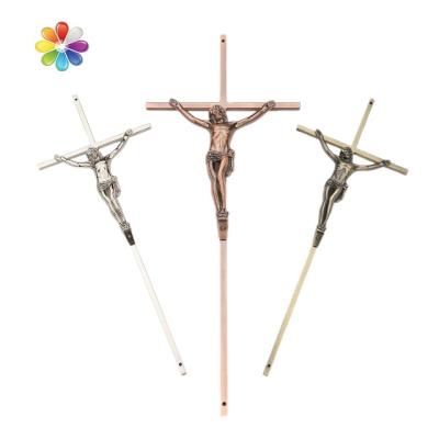 China European style coffin crucifix, casting metal Jesus and Christ 8010 for sale