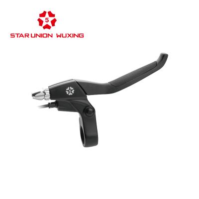 China Aluminum alloy Wuxing electric bicycle handlebar universal use brake lever, aluminum alloy motorcycle scooter ebike brake lever for sale