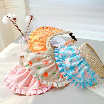 China COMMON 2022 Summer New Fashion Toddler Baby Boy Girls Flower Print Hat Ruffles Sun Hat Z022Z728021 for sale