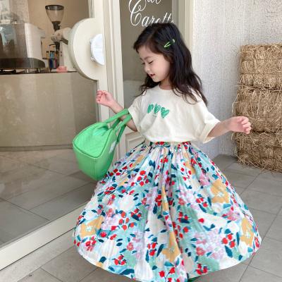 China 2022 Korean Baby Skirts Summer Design Breathable Wholesale Kids Flower Casual Clothing Outfits yy22103028 for sale