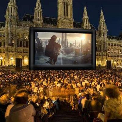 China Durable 33 Ft Huge Outdoor Inflatable Cinema Including Blower - Seamless Front And Rear Projection for sale