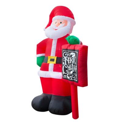 China Custom 3M PVC Inflatable Luminous Santa Claus Christmas Decorations With LED For Sale for sale