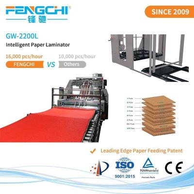 China Automatic Flute Laminator with Unique Servo Paper Feeding by Fengchi for sale