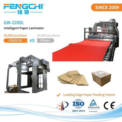 China Automatic Flute Laminator with Unique Servo Vacuum Paper Feeding for sale