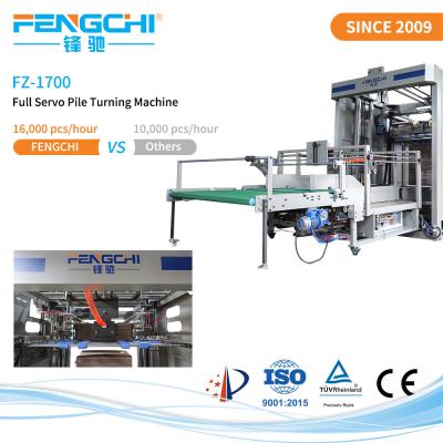 China Full-Servo Post Printing Machinery One Touch Enabled Paper Pile Turner Machine Customized for sale