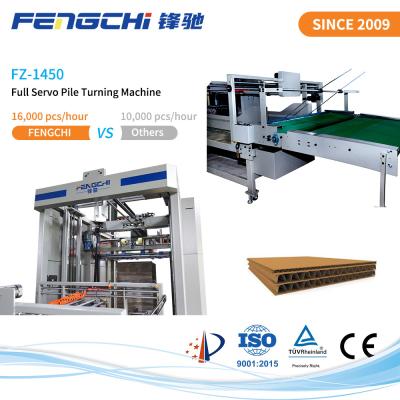 China One Key Start Automatic Corrugated Paper Carton Packing Pile Turner Machine for sale