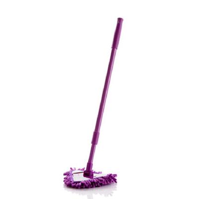 China Sustainable Popular Triangle Broom 360 Degree Retractable Cleaning Flat Brush With Telescopic Handle for sale