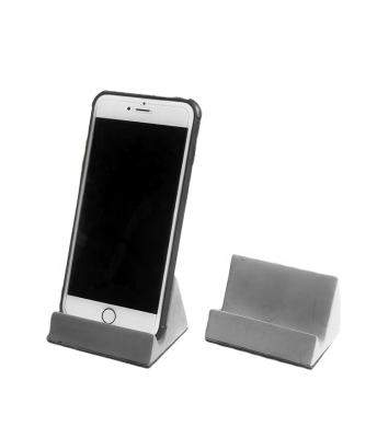 China Factory Wholesale Flexible Gray Cement Mobile Phone Stand Concrete Desktop Mobile Phone Holder for sale