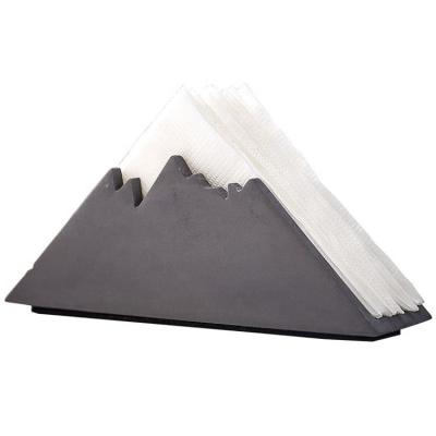 China Home Decoration Accessories Household Decoration Restaurant Paper Cement Mountain Snow Mountain Restaurant Hotel Concrete Tissue Box for sale