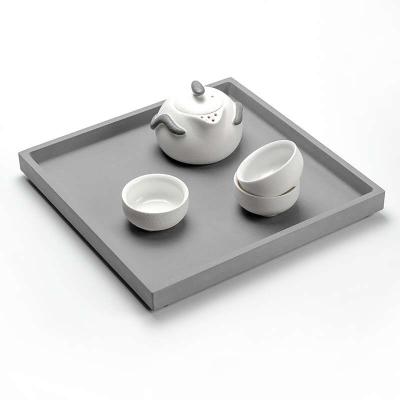 China Home.Restaurant.Bar.Hotel.Wedding Custom Concrete Cement Dish Logo Coffee Tableware Storage Box Napkin Tray Tea Tray Serving Tray for sale