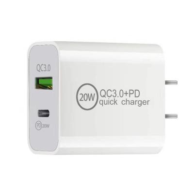 China Cell Phone USB Wall Charger Quick QC 3.0 PD 20w USB-c Power Adapters for sale