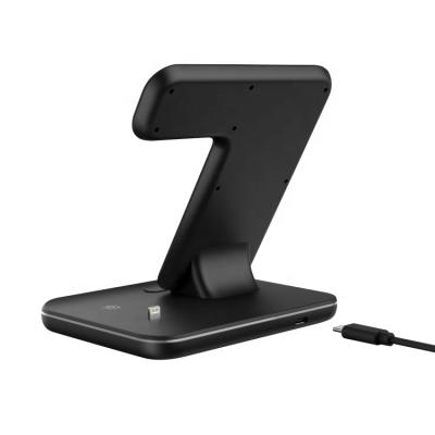 China High Quality and Cheap Smart Watch 3 in 1 Wireless Charger Stand Station 15w Qi Wireless Phone Charger for sale