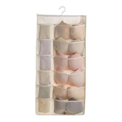 China CLASSIC Wall Wardrobe Hanging Jars Hanging Bra Underwear Closet Storage Bag for sale