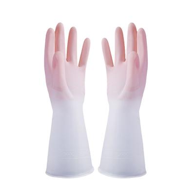 China Food Service Household Cleaning Dishwashing Kitchen Silicone Waterproof Rubber Glove for sale