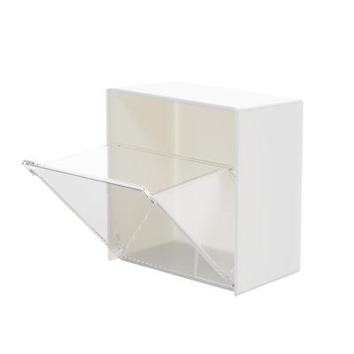 China Universal Wall Mounted Storage Box Stocked Flip Transparent Paste Small Object for sale