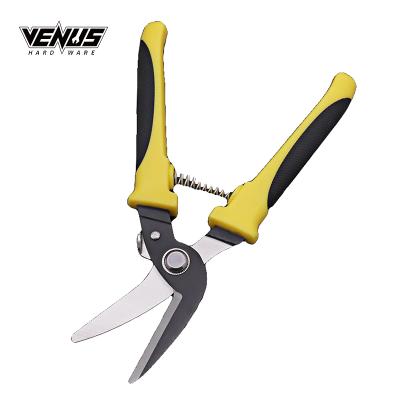 China Garden Sharp Scissors Spring Edge Branch Horticultural Tin Snips Shear for sale