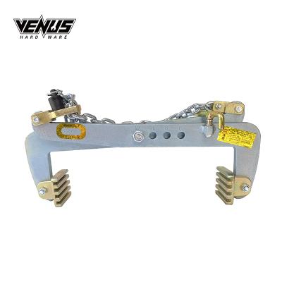 China Rubber Pad Alloy Steel Stone Slab Non Slip Heavy Duty Actuated Lifting Clamp For Lifting And Lowering Granite Marble for sale