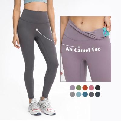 China Breathable Tiktok High Waist Gym Fitness Tights Workout Women Yoga Butter Soft Pants for sale