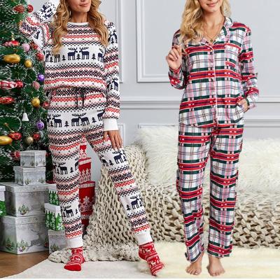 China 2021 QUICK DRY Christmas Ladies Sheath Long Waist Lounge Set Pajamas Nightgown Women's Sleepwear for sale