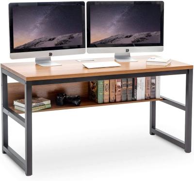 China FREE SAMPLE (Size) Adjustable Computer With Shelf Metal Desk Hole Cable Cover Desk Workstation Wood for sale