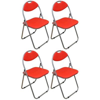 China Metal Folding Chair FREE SAMPLE Padded Red Folding Chair Set of 4 for sale