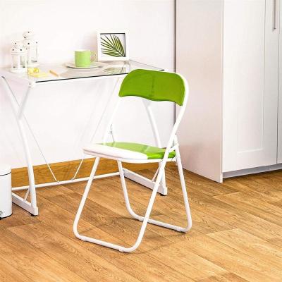 China FREE SAMPLE PACK of 4 x Green & White Padded Folding Chair Metal Folding Chair Great for, Office, Desk, Poker, Spare/Extra Seating for sale