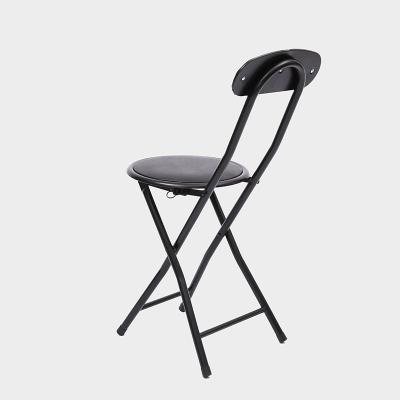 China Wholesale Free Sample Hot Sale Protable High Bar Chair Metal Frame Soft Seat Portable Folding Back Comfortable Bar Stool for sale