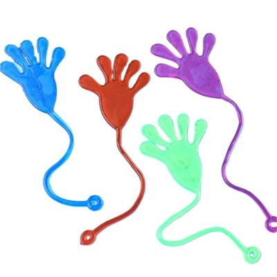 China Small wall retractable sticky sticky sticky plastic sticky hands palm duct stretch palm climbing children's toys for sale