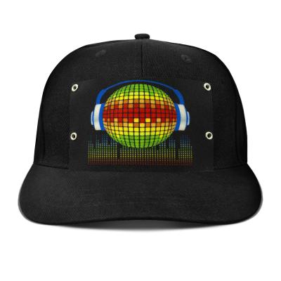 China JOINT Halloween Party Supplies Led Sound Activated EL Panel Hat Radio Custom Light Up Hat / EL Hat for sale