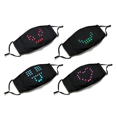 China Halloween Latest Fashion High Quality USB Rechargeable Led Voice Activated Mask for sale