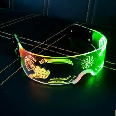 China Halloween Radio Led Light Up Glass Party Led Sunglasses for sale