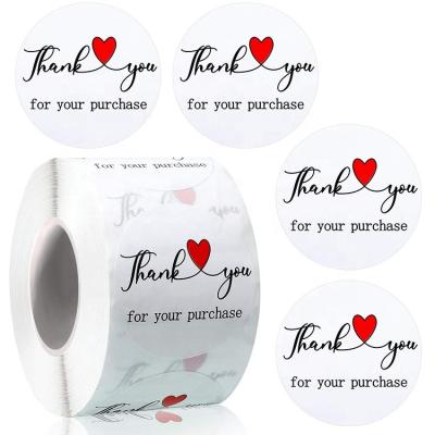 China Waterproof Thank You Backing Adhesive Stickers Label Custom Thank You Blank Stickers for sale