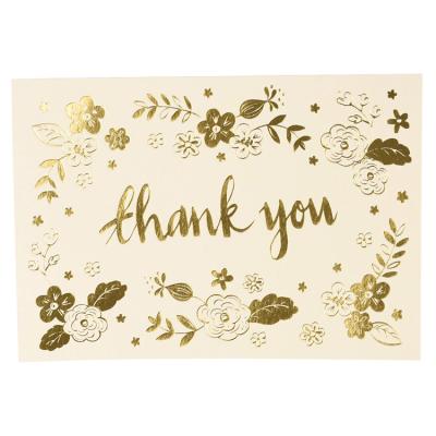 China Garment Shoes Bags Accessories Wholesale Gold Foil Blank Hot Stamping Note Cards Shopping Thank You Card for sale