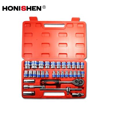 China Mechanic/Auto Repair 32 PCS Ratchet Sockets DIY Tool Box Full Set Mechanic Tool Kit 1/2