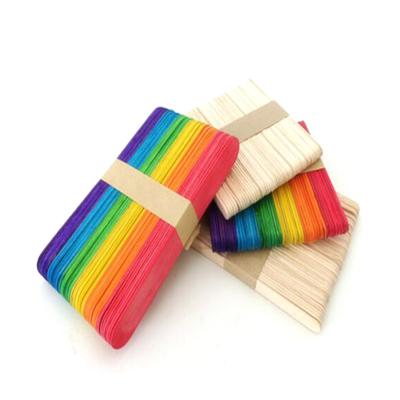 China Disposable 114mm Wooden Ice Cream Eco - Friendly Sustainable Sticks Popsicle Stick Price for sale