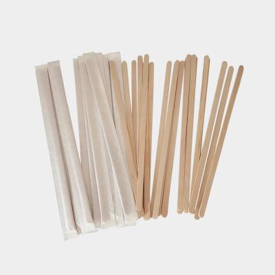 China Sustainable Hot Sale Coffee Wood Individually Wrapped Stirrers for sale