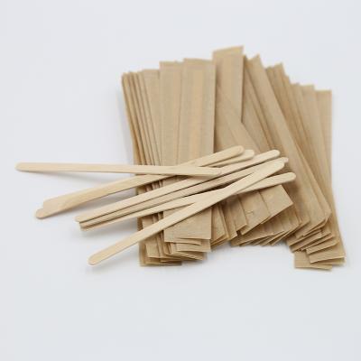 China Sustainable Person Packing Beverage Coffee Sugar Stirrer Disposable Natural Wooden Stick for sale