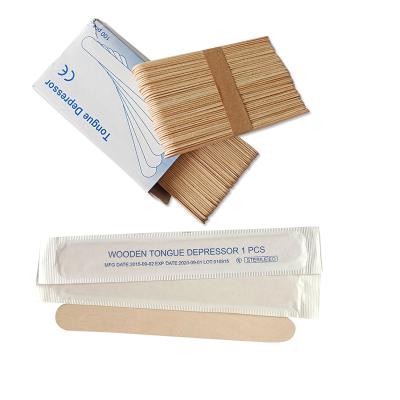 China dental equipments & Eco-friendly Disposable Accessories Nature Durable Medical Supplies Sterile Wooden Spatula for sale