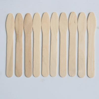 China Hot Selling Disposable High Quality Birch Ice Cream Biodegradable Wooden Spoon for sale