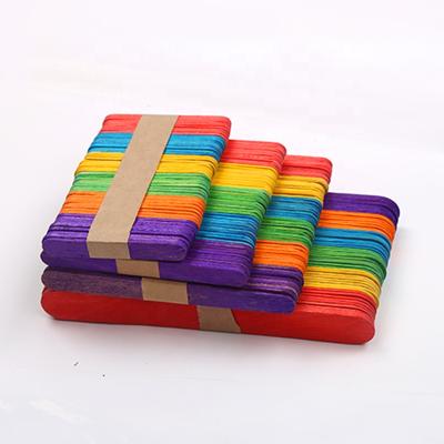 China Viable DIY Colored Craft Ice Cream Stick Home Colored Popsicle Sticks for sale