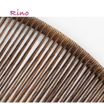 China Eco-freindly Outdoor Furniture Synthetic Plastic Rattan Pe Wicker Weave Raw Material Rattan Cane Webbing Roll for sale