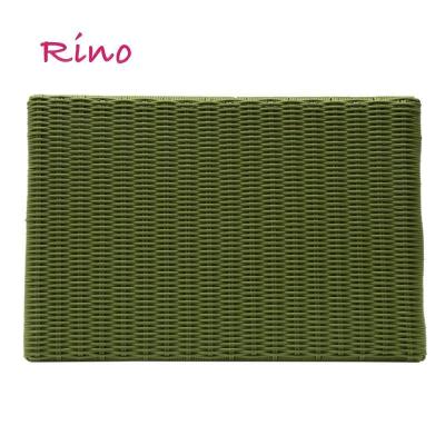 China Eco-freindly Rino Prefab House Outdoor Furniture All-Weather Pe Plastic Rattan Strip Material Synthetic Artificial Rattan Roll for sale